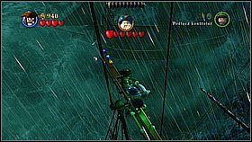 W ostatniej scenie Davy ucieknie na lewo, na najwyższy maszt - Wir - opis przejścia | Na krańcu świata | LEGO Piraci z Karaibów - LEGO Piraci z Karaibów - poradnik do gry