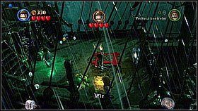 Butelka 9 - Strzelamy z armaty po prawej do klatki wiszącej na drugim statku - Wir - butelki | Na krańcu świata | LEGO Piraci z Karaibów - LEGO Piraci z Karaibów - poradnik do gry