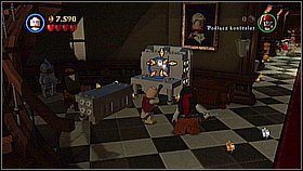 Butelka 3 - W lewej części pierwszej komnaty na platformie możemy zniszczyć szkło syreną - Serce Londynu - butelki | Na nieznanych wodach | LEGO Piraci z Karaibów - LEGO Piraci z Karaibów - poradnik do gry