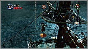 Aktywujemy przełącznik mieczem Sparrowa - Zemsta Królowej Anny - opis przejścia | Na nieznanych wodach - LEGO Piraci z Karaibów - poradnik do gry