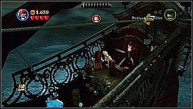 Zjeżdżamy po linie na prawo - Zemsta Królowej Anny - opis przejścia | Na nieznanych wodach - LEGO Piraci z Karaibów - poradnik do gry