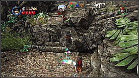 Przebijamy się przez roślinność, aby wyjść na otwarty teren - Źródło wiecznej młodości - opis przejścia | Na nieznanych wodach - LEGO Piraci z Karaibów - poradnik do gry