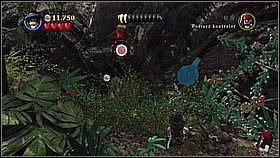 Butelka 1 - W początkowej fazie układu rozmieszczono pięć pomarańczowo-brunatnych roślin, przypominających grzyby kurki - Źródło wiecznej młodości - butelki | Na nieznanych wodach - LEGO Piraci z Karaibów - poradnik do gry