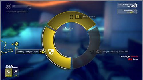 Cele wybrane z koła zostają podświetlone, niezależnie do tego czy celem jest osoba, przedmiot czy lokacja - Cele misji i koło zadań | Podstawy Brink - Brink - poradnik do gry