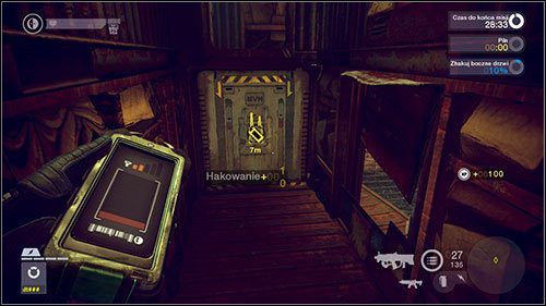 W podziemiach kontenerowiska znajdują się uszkodzone schody, które prowadzą prosto na plac na którym stoi dźwig - Misje Ochrony (1 - 3) | Kampania Brink - Brink - poradnik do gry