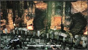 Za kolejnymi drzwiami zejdziemy do przestronnej komnaty z pojemnikiem zawierającym srebrzysty płyn [1] - Rozdział 2- Lochy Dyfed (sekcje 2.3-2.6) | Opis przejścia Hunted Kuźnia Demona - Hunted: Kuźnia Demona - poradnik do gry