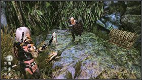 Gdy pozbieramy przedmioty pozostawione przez pokonanych ruszymy przez bramę, za którą spotkamy żołnierza - Rozdział 3- Puszcza Govad (sekcje 3.1-3.3) | Opis przejścia Hunted Kuźnia Demona - Hunted: Kuźnia Demona - poradnik do gry