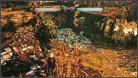 Przechodząc przez wrota rozpoczniemy serie starć, z których część będziemy prowadzili pod ciężkim ostrzałem - Rozdział 3- Puszcza Govad (sekcje 3.1-3.3) | Opis przejścia Hunted Kuźnia Demona - Hunted: Kuźnia Demona - poradnik do gry