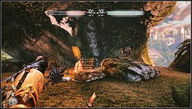 Chwilę potem będziemy mieli okazję rzucić okiem na świątynię [1], do której najprawdopodobniej zabrani zostali więźniowie - Rozdział 3- Puszcza Govad (sekcje 3.1-3.3) | Opis przejścia Hunted Kuźnia Demona - Hunted: Kuźnia Demona - poradnik do gry