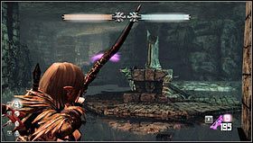 Płonącą strzałą podpalamy znicz wiszący na ścianie i przesuwamy pod niego filar z drugim zniczem [1] - Rozdział 4- Miasto Llyr | Opis przejścia Hunted Kuźnia Demona - Hunted: Kuźnia Demona - poradnik do gry