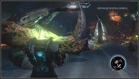 Korzystając z rakiet (środkowy przycisk myszy) lub ataków bezpośrednich (Q i F) niszczymy dwa budynki - Droga do Bastionu | Opis przejścia Red Faction Armageddon - Red Faction: Armageddon - poradnik do gry