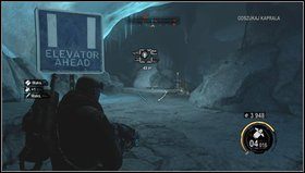 Za mostem wspinamy się po schodach [1] i biegniemy w stronę windy - Jaskinie lodowe | Opis przejścia Red Faction Armageddon - Red Faction: Armageddon - poradnik do gry
