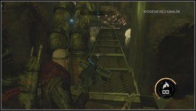 Przebiegamy przez tunel [1] i skręcamy w prawo na kładkę - Ścigany | Opis przejścia Red Faction Armageddon - Red Faction: Armageddon - poradnik do gry