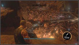 Z powrotem na powierzchni podążamy za wskazaniem GPS-a [1] i eliminujemy wrogów - Królowa i powrót do Terraformera | Opis przejścia Red Faction Armageddon - Red Faction: Armageddon - poradnik do gry