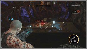 W razie problemów można schować się w bocznym pomieszczeniu - będziemy ukryci przed ostrzałem macek - Królowa i powrót do Terraformera | Opis przejścia Red Faction Armageddon - Red Faction: Armageddon - poradnik do gry