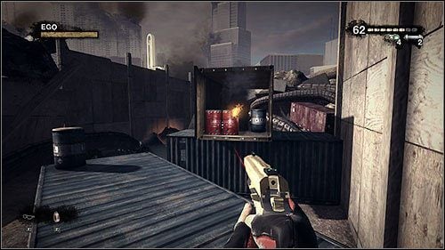 Przejdź po rusztowaniu na rozległy plac budowy gdzie znajdziesz dźwig z kulą do burzenia - 7.2. The Duke Dome (2) | Kampania w Duke Nukem Forever - Duke Nukem Forever - poradnik do gry