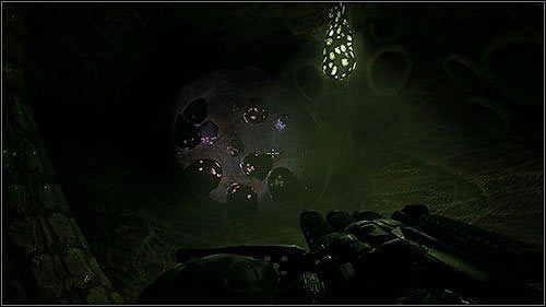W końcu trafisz do korytarza w którym znajdziesz martwego wojskowego i strzelbę - 8.1. The Hive (1) | Kampania w Duke Nukem Forever - Duke Nukem Forever - poradnik do gry
