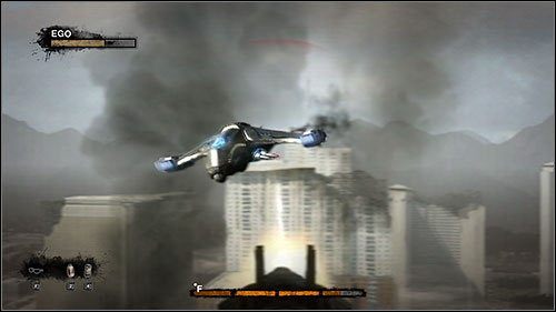 Po dotarciu na kolejna platformę znajdziesz zawieszonego nad nią Devastatora i skrzynię z amunicją EDF - 11. Crash Course | Kampania w Duke Nukem Forever - Duke Nukem Forever - poradnik do gry