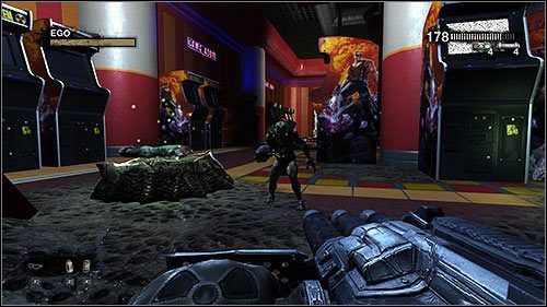 Przejdź do pomieszczenia zaopatrzeniowego z którego wyszli obcy - 12.2. Duke Burger (2) | Kampania w Duke Nukem Forever - Duke Nukem Forever - poradnik do gry