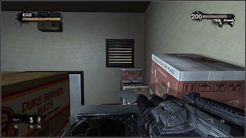 Po drugiej stronie znajduje się pomieszczenie zalane wodą pod napięciem - 12.2. Duke Burger (2) | Kampania w Duke Nukem Forever - Duke Nukem Forever - poradnik do gry