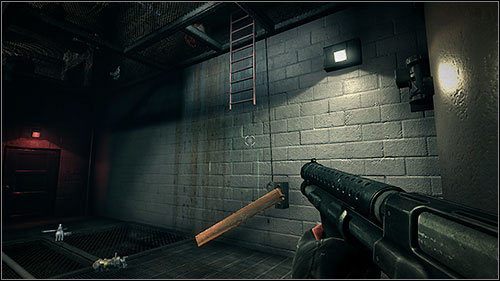 Wejdź na górę i idź prosto korytarzem, ale uważaj, na jego końcu czeka na Ciebie świnia z rakietnicą i jego kompan - 17.2. The Shrunk Machine (2) | Kampania w Duke Nukem Forever - Duke Nukem Forever - poradnik do gry