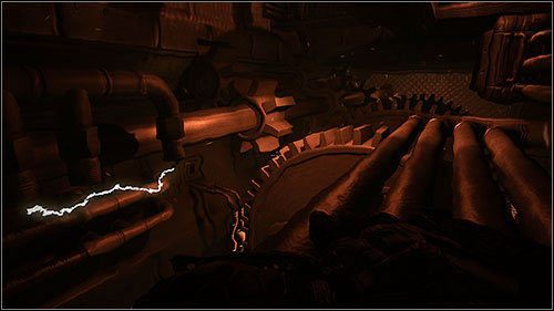 Wyżej znajdziesz się obok tłoków machiny - 17.2. The Shrunk Machine (2) | Kampania w Duke Nukem Forever - Duke Nukem Forever - poradnik do gry