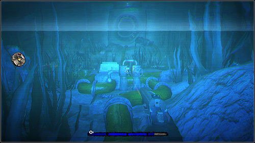 Po obu stronach tego podwodnego placu boju znajdują się zatopione wraki transportowców EDF z nieskończonymi zapasami amunicji - 22.1. Blowin The Dam (1) | Kampania w Duke Nukem Forever - Duke Nukem Forever - poradnik do gry