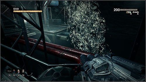 W końcu dotrzesz do klatki schodowej, po której toczą się w twoją stronę beczki - zwykle czerwone - 22.2. Blowin The Dam (2) | Kampania w Duke Nukem Forever - Duke Nukem Forever - poradnik do gry