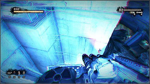 Drabina znajdująca się na dole zabierze Cię na wprost wlotu podwójnego kanału - 22.2. Blowin The Dam (2) | Kampania w Duke Nukem Forever - Duke Nukem Forever - poradnik do gry