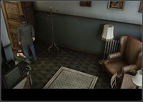 Po miłej pogawędce z Murrayem skieruj się do pokoi hotelowych (na lewo od lady recepcji) - Grób mojego ojca (1) | Rozdział 1 | Black Mirror III - Black Mirror III - poradnik do gry