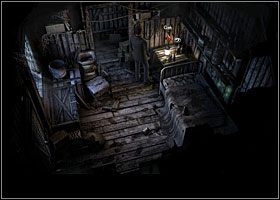 Podejdź do stolika przy łóżku (w prawym górnym kącie pomieszczenia) i zapalniczką zapal stojącą na nim lampę olejową - Chata w lesie | Rozdział 1 | Black Mirror III - Black Mirror III - poradnik do gry