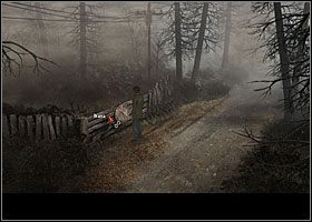 Wróć pod interesujące Adriana ogrodzenie w lesie i przetnij sekatorem oplatający je drut kolczasty - Miejsce w lesie | Rozdział 2 | Black Mirror III - Black Mirror III - poradnik do gry