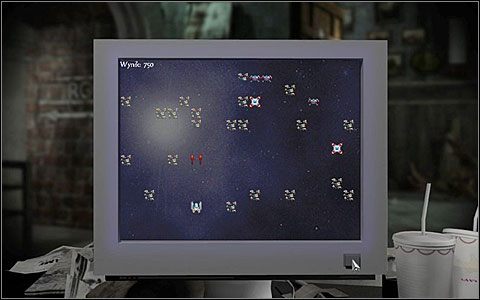 Spacją strzelasz, a klawiszami ze strzałkami przesuwasz swój statek na boki oraz w górę i w dół - Kim jest Phil | Rozdział 2 | Black Mirror III - Black Mirror III - poradnik do gry