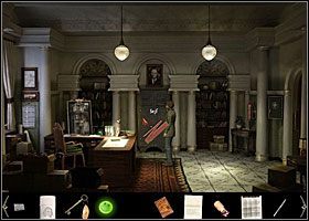 Z tym drugim nie ma wielkiego problemu, bowiem wystarczy rzucić okiem na wiszący na ścianie przy oknie (po lewej) dyplom Murraya, by poznać jego datę urodzenia - Zniszcz dowód | Rozdział 2 | Black Mirror III - Black Mirror III - poradnik do gry