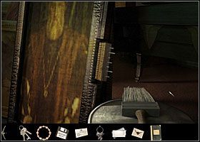 W tym celu udaj się po wykałaczki, które (jeśli jeszcze ich nie masz) znajdziesz w pojemniku na lunch, leżącym na zewnątrz zamku, przy rusztowaniu po prawej - Rozliczenia z ekipą budowlaną | Rozdział 3 | Black Mirror III - Black Mirror III - poradnik do gry