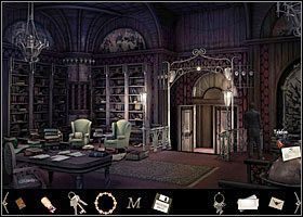 W bibliotece rzuć okiem na stos książek na stoliku po lewej - Pan na włościach, Praca dla robotników budowlanych | Rozdział 3 - Black Mirror III - poradnik do gry