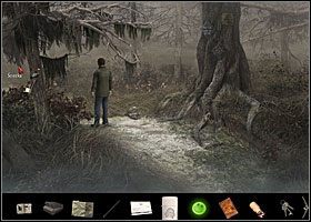 Udaj się na skrzyżowanie w lesie i na ścieżkę po lewej - Wejście do portalu | Rozdział 3 | Black Mirror III - Black Mirror III - poradnik do gry