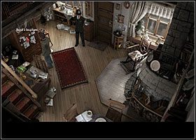 Zapoznawszy się z jego treścią, zainteresuj się stojącym po lewej regałem z książkami - Czarna kula | Rozdział 4 | Black Mirror III - Black Mirror III - poradnik do gry