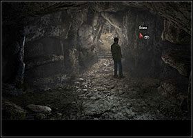 Tam wystarczy, że obadasz trzy z czterech elementów wnętrza, mianowicie: liście na podłożu, któryś z grobów z lewej albo prawej, ziemię lub ścianę, a Adrian uzna, że niezbędna jest jedna z nawiedzających go pod wpływem Mordreda z wizji - Gdzie jesteś, Mordred? | Rozdział 4 | Black Mirror III - Black Mirror III - poradnik do gry