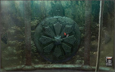 Na drugiej tarczy, odpowiadającej drugiej kolumnie, głównym symbolem są widły - Kanały (2) | Rozdział 6 | Black Mirror III - Black Mirror III - poradnik do gry