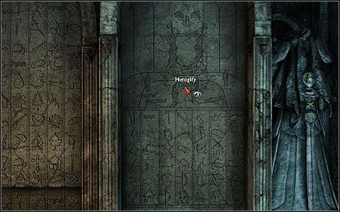 Dowiesz się, że na płaskorzeźbie znajduje się siedem postaci, z czego trzy leżą, a cztery stoją - Naczynie ofiarne | Rozdział 6 | Black Mirror III - Black Mirror III - poradnik do gry