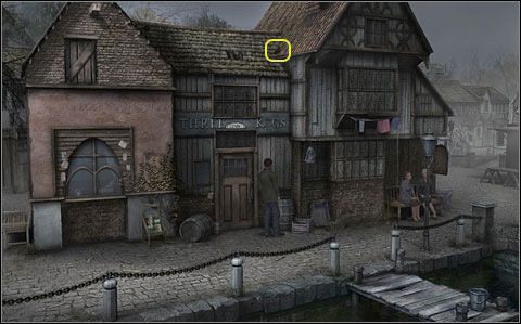 Mieszkanie pani Valley - szkic ten można odblokować w rozdziale pierwszym (ewentualnie w następnych, warunkiem jest, by stało się to za dnia), klikając na kruka siedzącego na pubie Toma w Willow Creek - Zdjęcia (01-10) | Dodatki | Black Mirror III - Black Mirror III - poradnik do gry