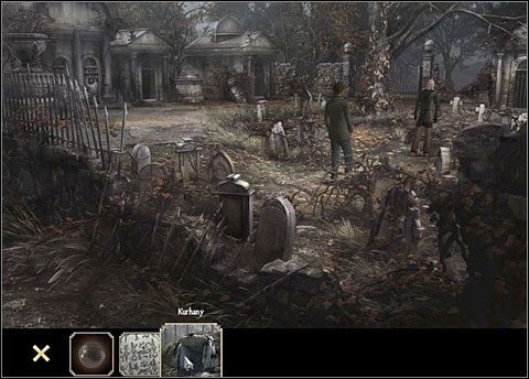 Zwierciadło Black Miror - szkic ten można odblokować w rozdziale czwartym, kiedy w starej części cmentarza przy kościele w Warhmhill odnajdzie się kopiącego grób grabarza i porozmawia z nim o kurhanach - Zdjęcia (11-24) | Dodatki | Black Mirror III - Black Mirror III - poradnik do gry