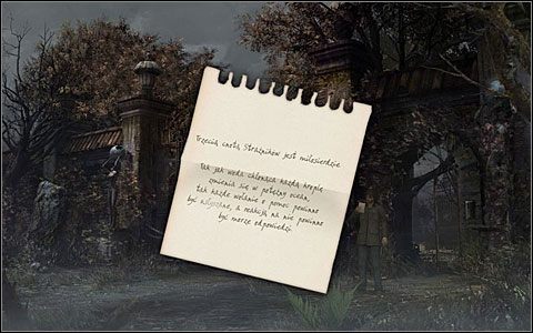 Adrian na tle płonącego zamku w towarzystwie inspektora Spoonera i posterunkowego Zaka - rysunek ten można odblokować w rozdziale trzecim, ponownie odczytując drugą wiadomość o Strażnikach, którą Adrian znajduje w zamkowej skrzynce na listy - Zdjęcia (11-24) | Dodatki | Black Mirror III - Black Mirror III - poradnik do gry