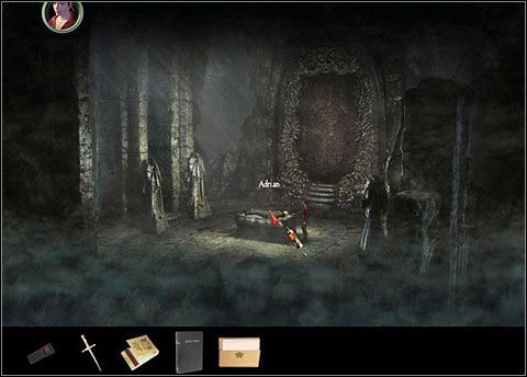 Koniec - filmik ten zostaje odblokowany po podaniu adrenaliny leżącemu na ołtarzu Adrianowi - Nagrania (17-33) | Dodatki | Black Mirror III - Black Mirror III - poradnik do gry