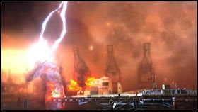 W pewnym momencie bestia zmieni taktykę i spróbuje wyrwać pomost z wody [1] - Prolog | Opis przejścia nieSławny inFamous 2 - nieSławny: inFamous 2 - poradnik do gry