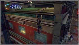 Po walce biegnij dalej przed siebie, aż zobaczysz przeciwnika strzelającego z dachu z wyrzutni rakiet [1] - Moment napędowy | Opis przejścia nieSławny inFamous 2 - nieSławny: inFamous 2 - poradnik do gry