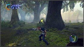 Gdy dotrzesz do chatki na bagnach, przeszukaj ją wciskając R1 [1] - Ciężkie chwile | Opis przejścia nieSławny inFamous 2 - nieSławny: inFamous 2 - poradnik do gry