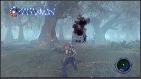 Po dotarciu do drugiej bazy wroga, zeskocz na ląd i odszukaj opuszczony budynek [1] - Historie z przeszłości | Opis przejścia nieSławny inFamous 2 - nieSławny: inFamous 2 - poradnik do gry