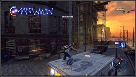 Chwilę po rozpoczęciu zadania pojawi się karetka, na którą musisz wskoczyć [1] - Kampania serc i umysłów | Opis przejścia nieSławny inFamous 2 - nieSławny: inFamous 2 - poradnik do gry